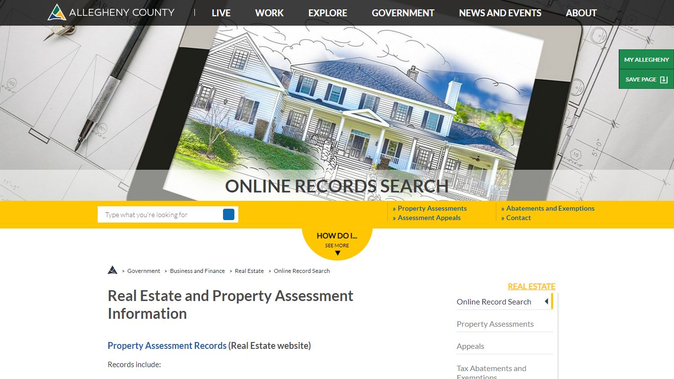Real Estate | Online Records Search | Allegheny County